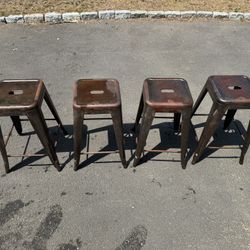 Metal Stools Rustic X4