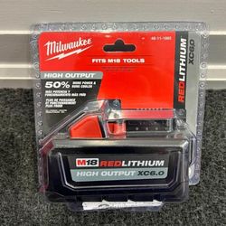 Milwaukee M18 red lithium XC 6.0 / 6ah high output battery