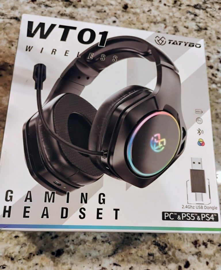 Gaming Headset For PS5/ PS4 PC And BT. New