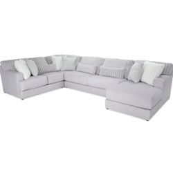 Sofia Gray 159'' 4 Piece Right Arm Facing Chaise Sectional