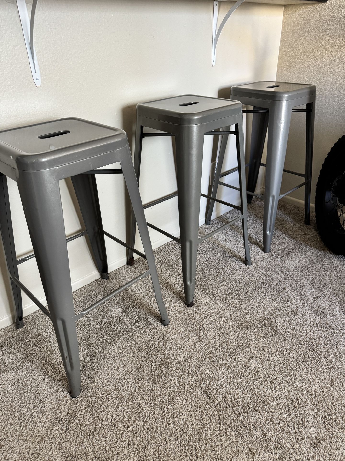 3 Chair Stool Set