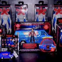 Stranger Things action figures in cars bundle