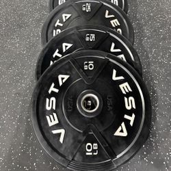 Black Bumper Plates starting at set of 230 lb (Pairs of 10lb, 25lb, 35lb, 45lb) | Vesta Fitness