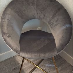 Gray Velvet Chair