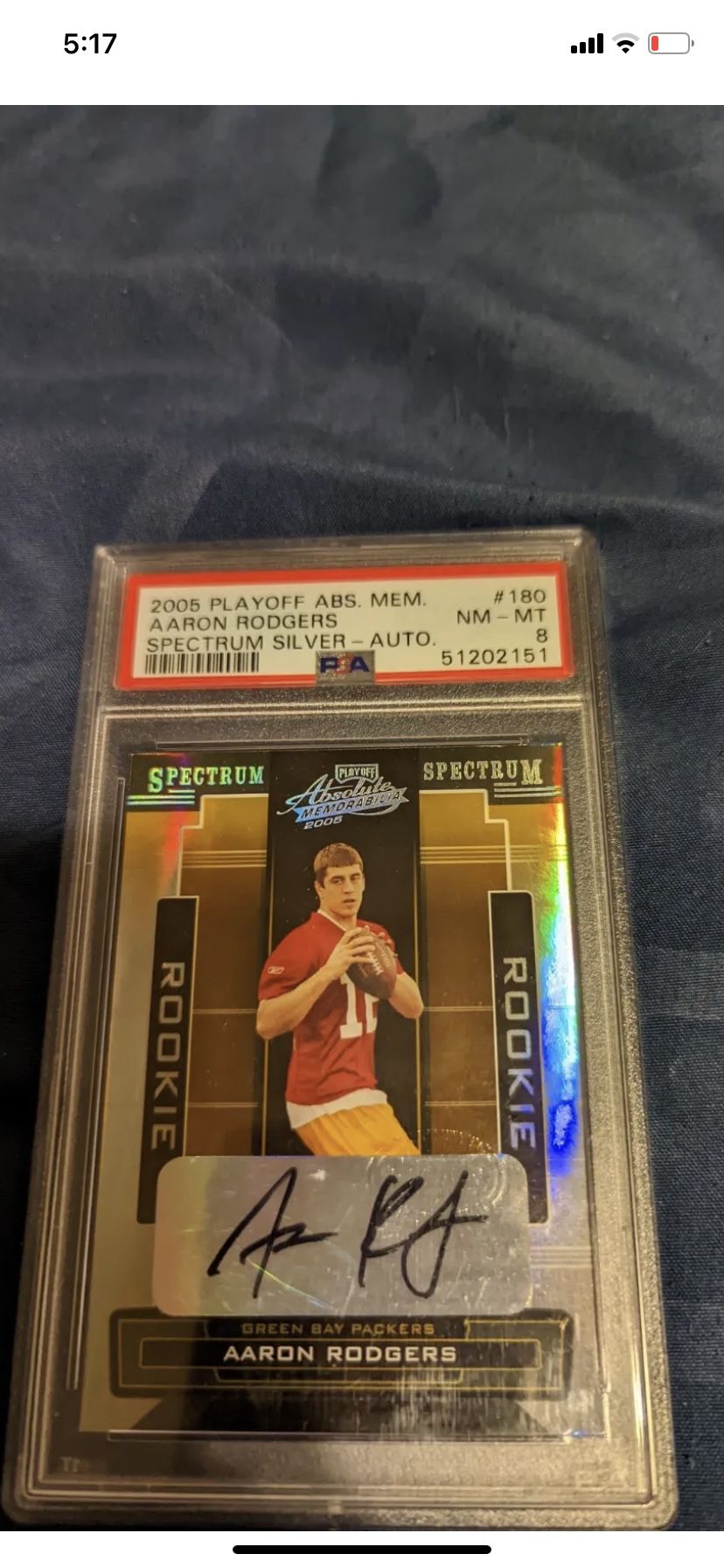 2005 Absolute AARON RODGERS ROOKIE AUTO*** PSA 8!!!