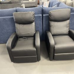 Black Massagable Recliner