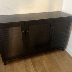 Black 3-Door Storage Cabinet / Sideboard