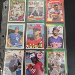 #4 Mixed  9 Baseball cards 