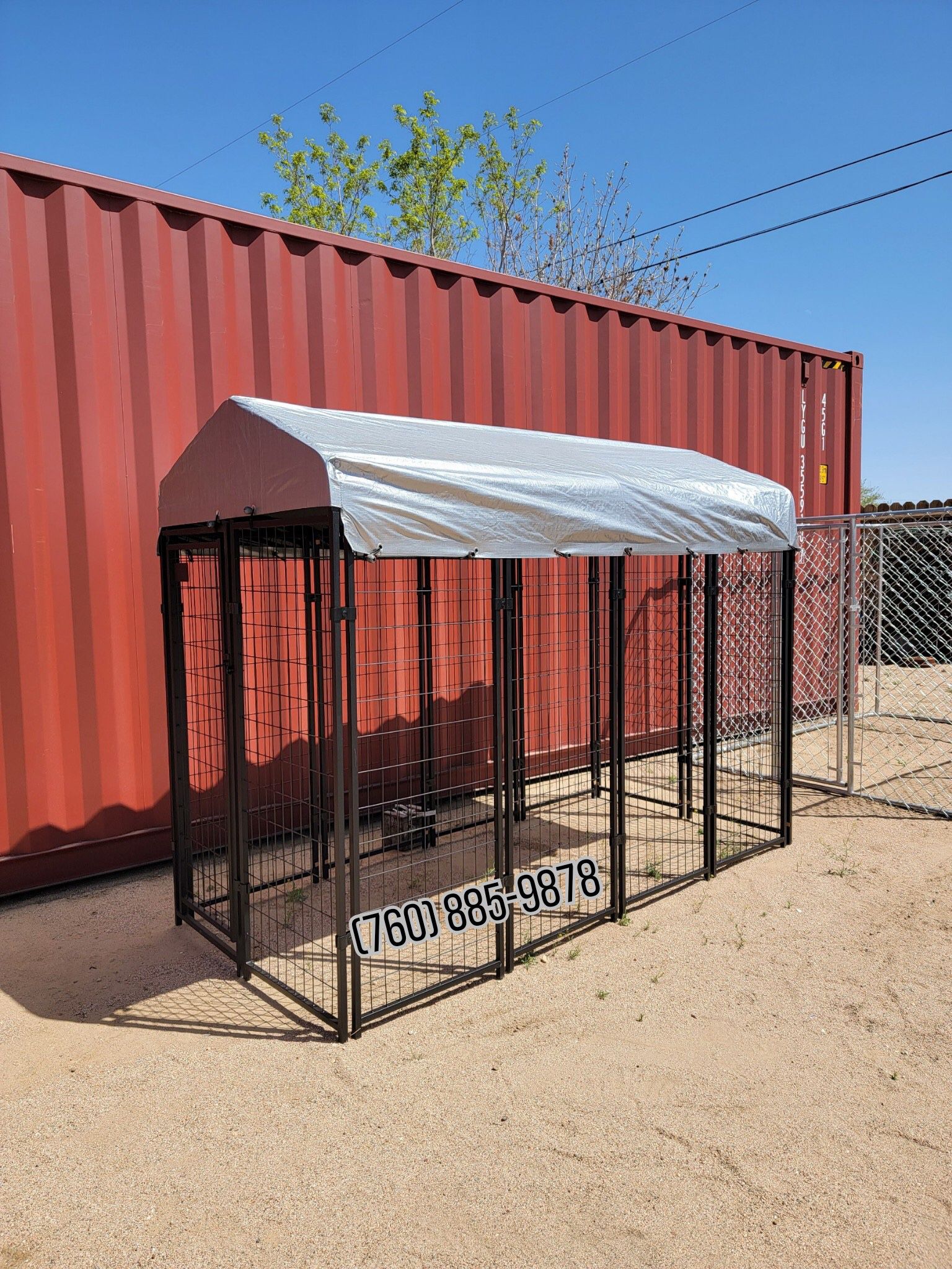 8x4x6 Large Outdoor Dog Cage Dog Run Kennel Playpen With Shade  (New)