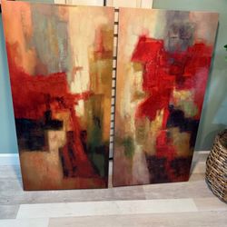 Large Artwork And Mirror