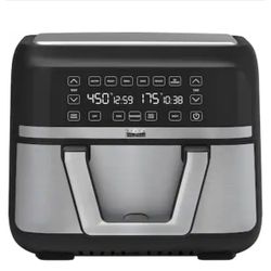 New Bella PRO - 9-qt. TriZone Touchscreen Air Fryer with Dual Flex Basket - Stainless Steel