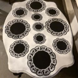 Black And White Heavy Wood Coffee Table $75