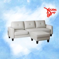Modern Fabric Modular Sectional Sofa | L-Shape with Reversible Chaise