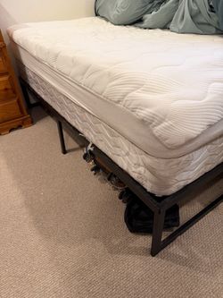 Twin Mattress with Metal Bed Frame