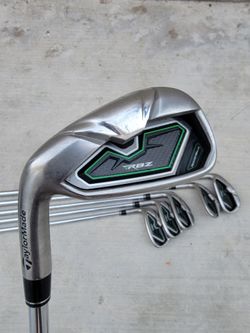 LEFTY Taylormade RBZ RocketBallz Iron Set 6-PW + AW Steel Regular Flex Left Handed
