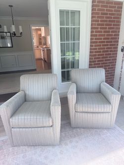 Pair of Stickley Upholstered Club Chairs