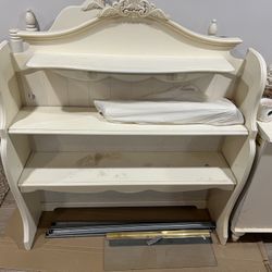 Victorian Child Bed Frame,  Bedside Table, Hutch 