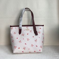 Coach Mini City Tote With Bow Tie Print