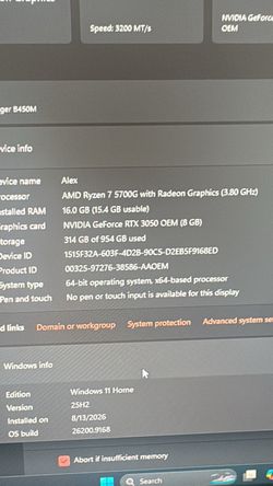 Custom Desktop PC AMD Ryzen 7 5700G RTX 3050