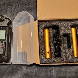 Zoom H4n Pro Digital Recorder with MOVO LV-6 (LV-6O & LV-6C)  Lavalier XLR Mics