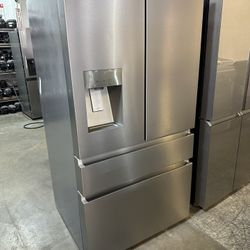 Hisense 25.6 Cu. Ft. 4-Door Smart French Door Refrigerator Stainless Steel