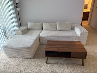 Sofa sectional with coffee table