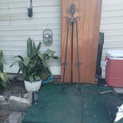 Wrought Iron Decorative Easel With Scrollwork