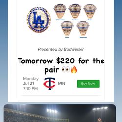 Dodger World Series Ring Tickets 
