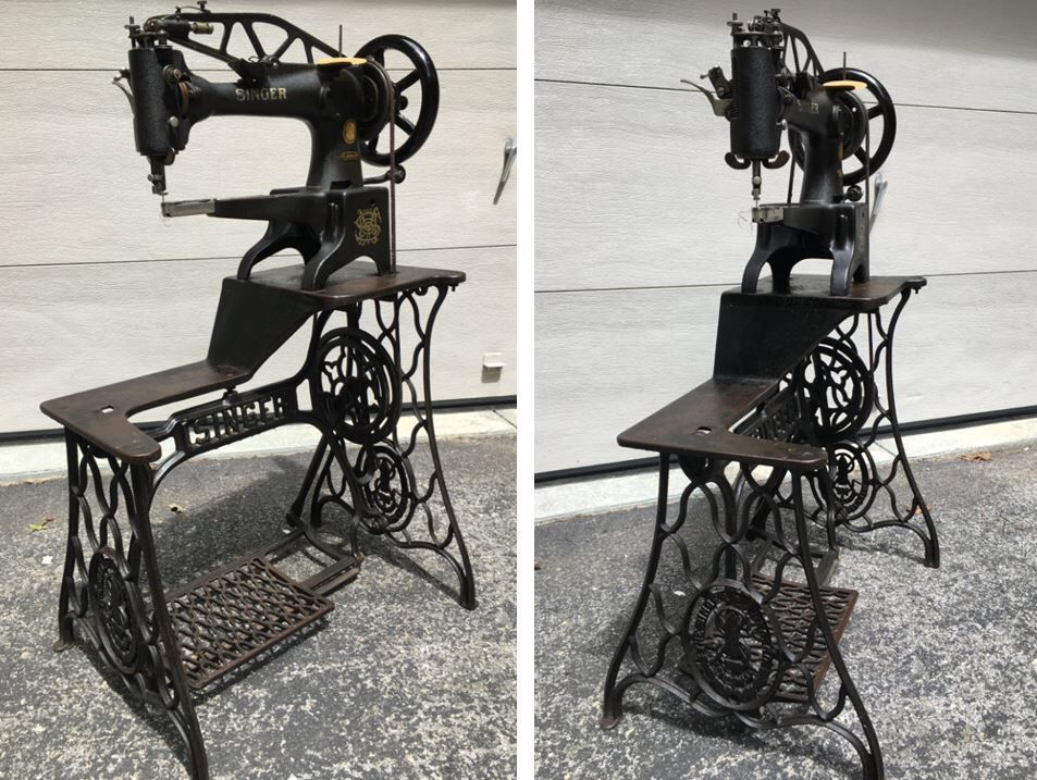 Vintage Industrial SINGER 29K71 Leather Treadle Sewing Machine for Sale