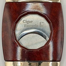 CIGAR CUTTER ~ HEX ROSEWOOD GOLD DOUBLE BLADE