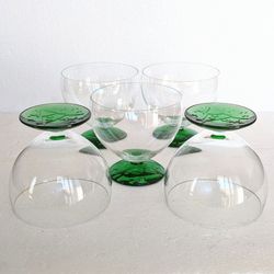 5 Mikasa Christmas Footed Glass Bowls