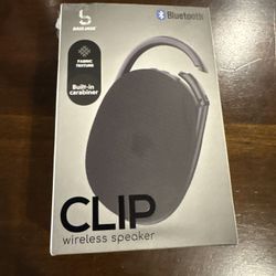 Bass Jaxx Bluetooth Clip Wireless Speaker - Black | NEW Open Box | Tested & Working