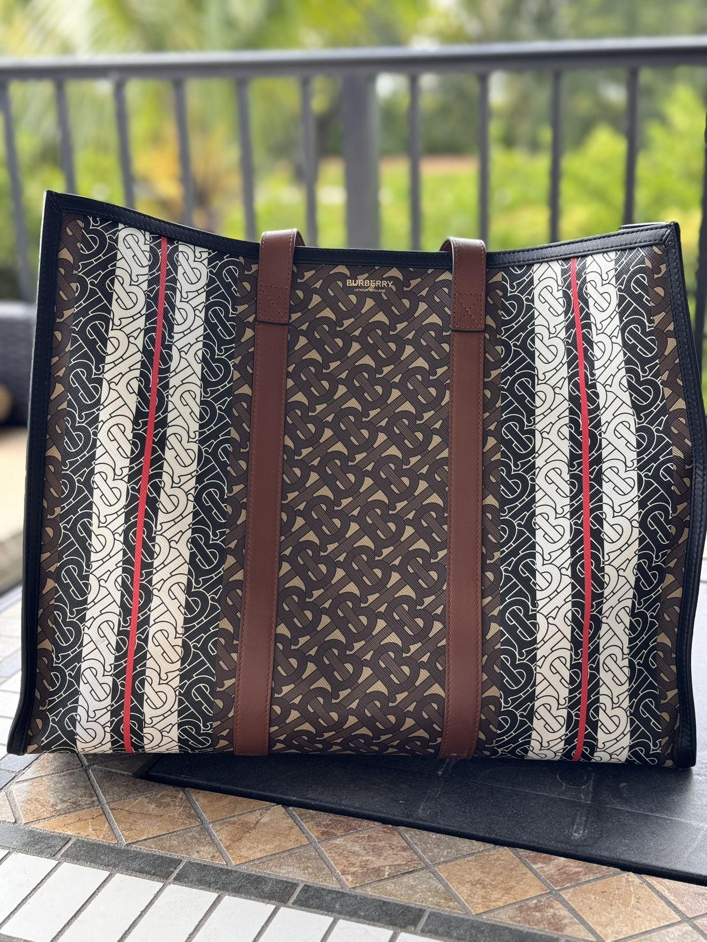 Burberry TB Monogram Tote Bag