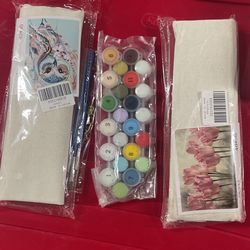 Brand New Paint by Numbers for Adults Beginners and Kids,12" Wx16 L 2 Pack Canvas Pictures Drawing.