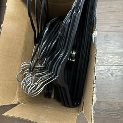 59 Black Plastic Hangers 