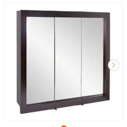 D Framed Tri View Surface Mount Bathroom Medicine Cabinet In Expressing