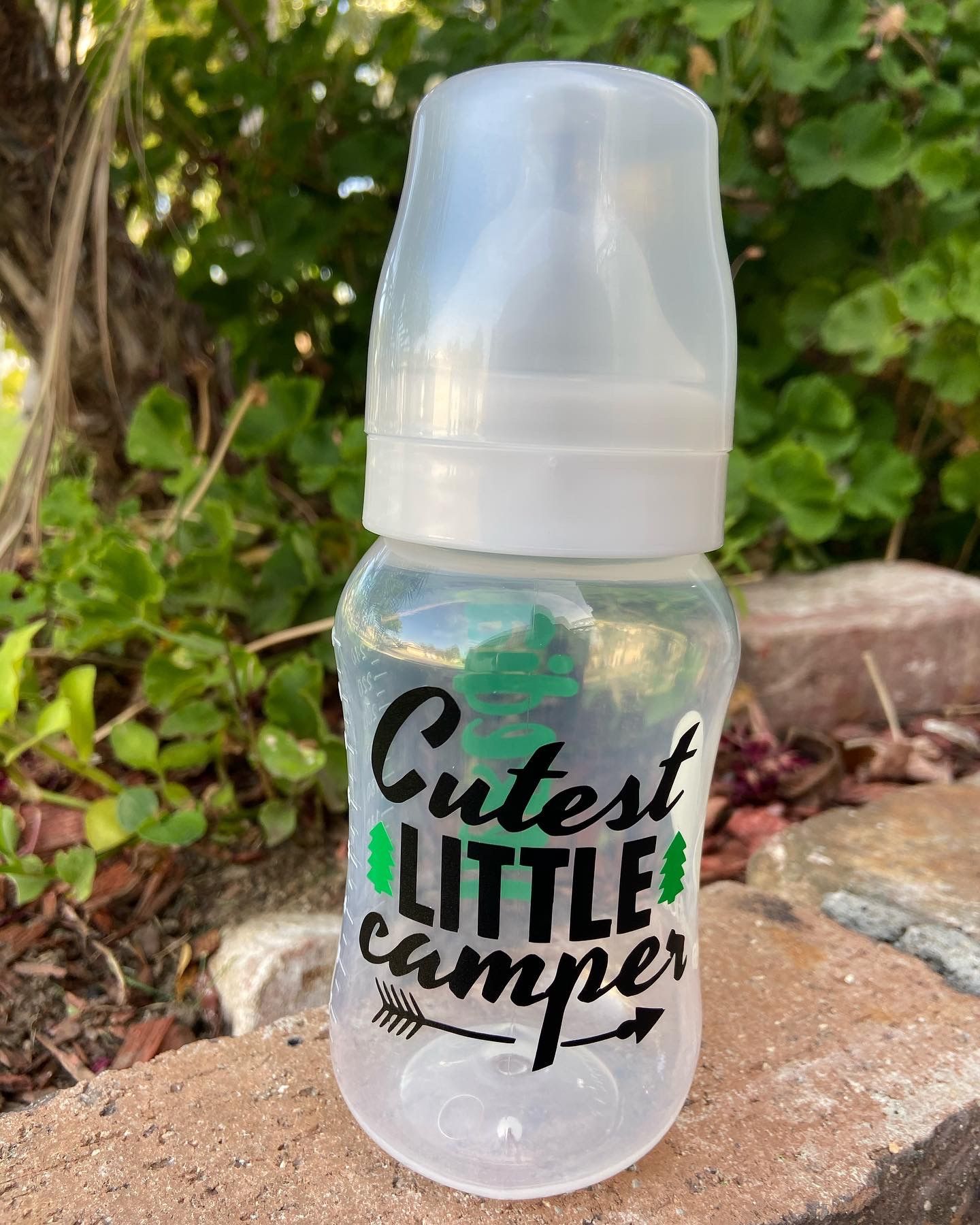 Cutest Little Camper Personalized Baby Boy Bottle