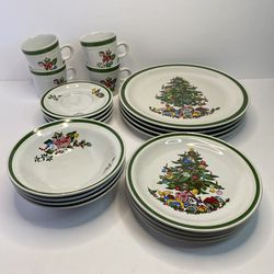 Noel By Yamaka Christmas Dinnerware Vintage 