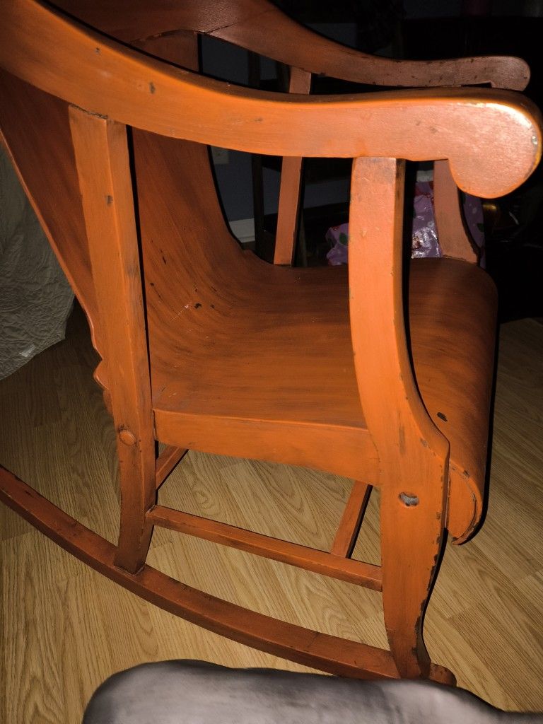 Antique 1900's Carved Rocking Chair