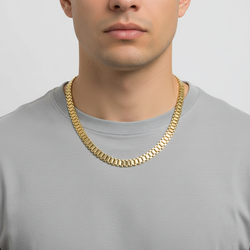 10K Yellow Gold 21.5" Hollow Rolex Chain