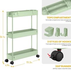 New Slim Storage Cart 3 Tier