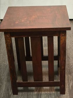 Mission Style Wooden Side Table