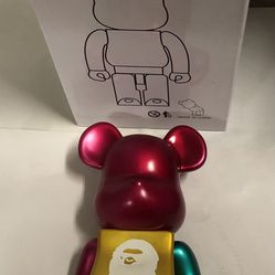 Be@rbrick 400 Multi-Color w/Bape Logo