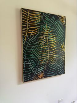 Palm Painting in Gold Frame