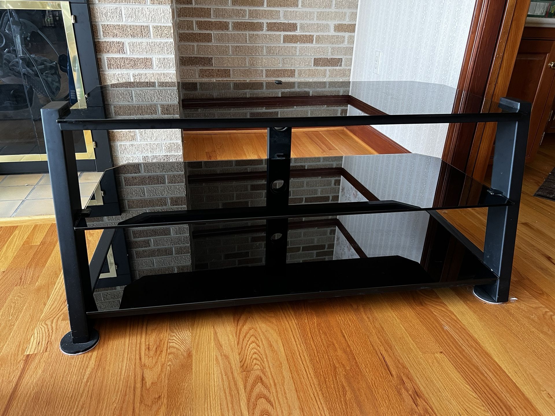 TV Stand Black Glass