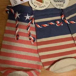 (3) TITOS COLLECTIBLE BURLAP BOTTLE SLEEVES — American Flag  Themes - NEW W/TAGS