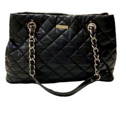 Kate Spade Black Checkered Leather Shoulder Bag – Serial PXRU2169
