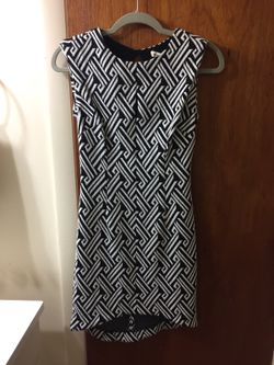 Black and white cocktail dress