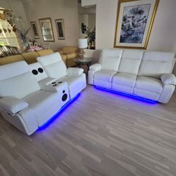 Brand New Power Reclining Sofa and Loveseat / Sofa y Loveseat Reclinables Eléctrico Nuevos a Estrenar … Fast 🚚