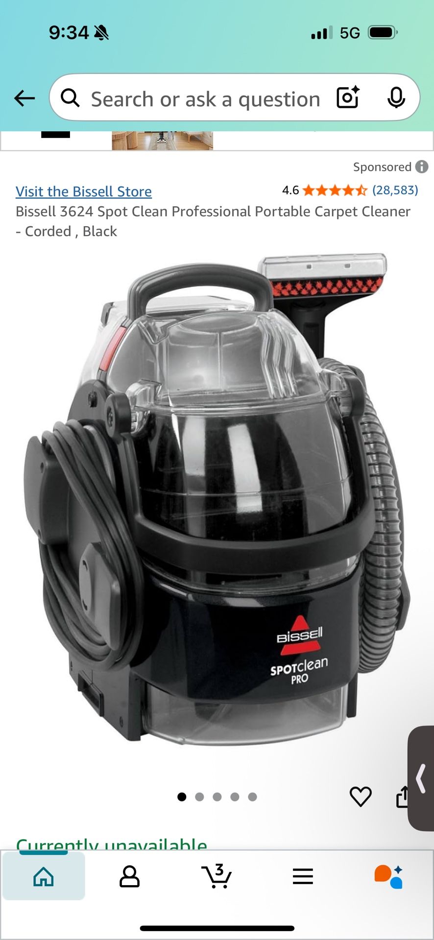 Bissell Spot Cleaner 3624